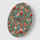 Weihnachtszeit Große Wanduhr (Winkel)