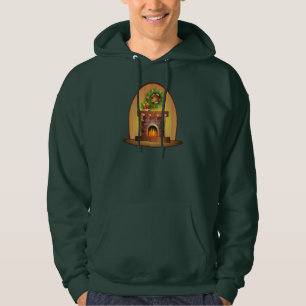 Weihnachtszeit Grüße Socken Kamin Hoodie