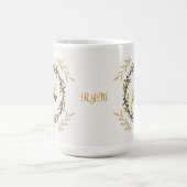 Weihnachtszeit Hirsch mit Kranz Gelbe Creme Kaffeetasse (Mittel)