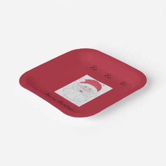 Weihnachtszeit "Ho Ho Ho" Weihnachten Pappteller (Gewinkelt)