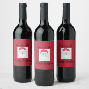 Weihnachtszeit "Ho Ho Ho" Weihnachten Weinetikett