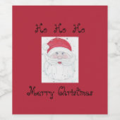 Weihnachtszeit "Ho Ho Ho" Weihnachten Weinetikett (Einzelnes Label)