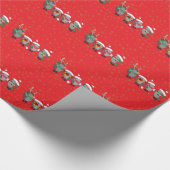 Weihnachtszeit-Igel Geschenkpapier (Ecke)