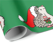 Weihnachtszeit-Igel Geschenkpapier (Rolleneckpunkt)