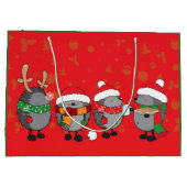 Weihnachtszeit-Igel Große Geschenktüte (Rückseite)