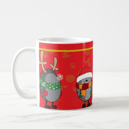 Weihnachtszeit-Igel Kaffeetasse (Links)