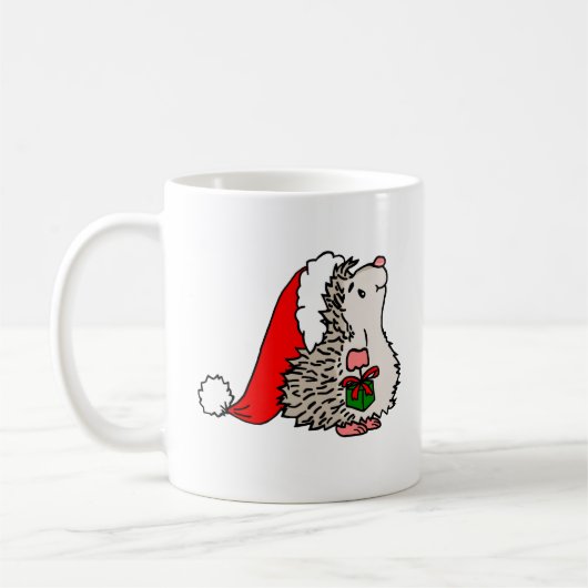 Weihnachtszeit-Igel Kaffeetasse (Links)