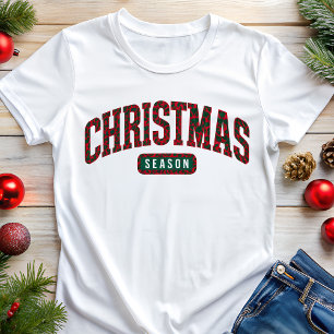 Weihnachtszeit im Varsity-Stil Tri-Blend Shirt