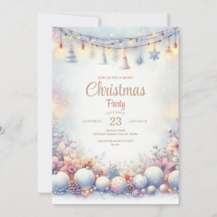 Weihnachtszeit in Aquarellen - Party Einladung