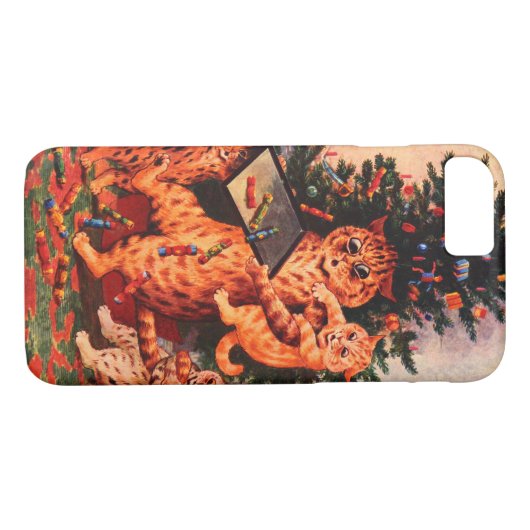 Weihnachtszeit in Catland Louis Wain Case-Mate iPhone Hülle (Rückseite (Horizontal))
