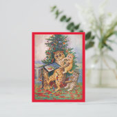Weihnachtszeit in Catland, Louis Wain Postcard Postkarte (Stehend Vorderseite)