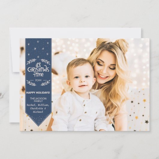 Weihnachtszeit indisches Foto Feiertagskarte (Vorderseite)