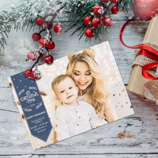 Weihnachtszeit indisches Foto Feiertagskarte