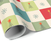 Weihnachtszeit-Karo des Mittelalters Geschenkpapier (Rolleneckpunkt)