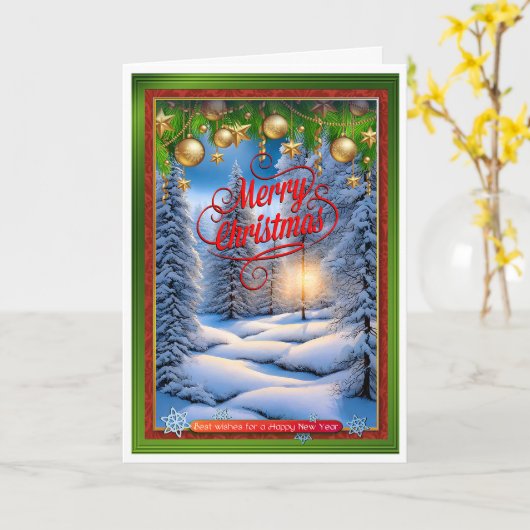 Weihnachtszeit Karte (Gelbe Blume)