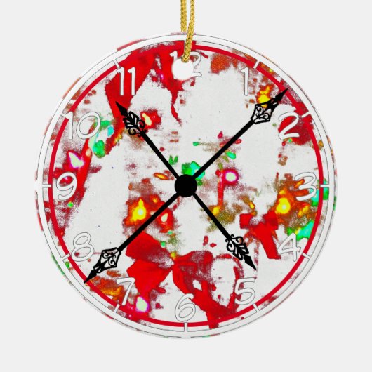 Weihnachtszeit Keramik Ornament (Vorne)