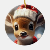 Weihnachtszeit Keramik Ornament (Vorne)