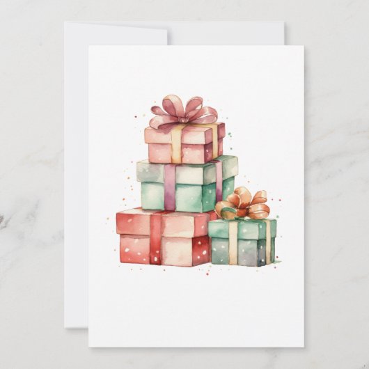 Weihnachtszeit, Kinderspielzeug und -geschenke Par Einladung (Rückseite)