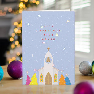 Weihnachtszeit Kirchen-Weihnachtskarte Feiertagskarte