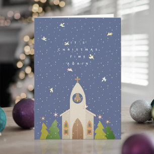 Weihnachtszeit Kirchen-Weihnachtskarte Feiertagskarte