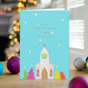 Weihnachtszeit Kirchen-Weihnachtskarte Feiertagskarte