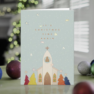 Weihnachtszeit Kirchen-Weihnachtskarte Feiertagskarte