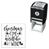 Weihnachtszeit Mistletoe & Wine Self-Inking Briefm Permastempel (Beispiel)