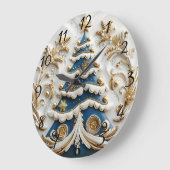 Weihnachtszeit mit Baum funkeln. Große Wanduhr (Winkel)