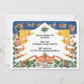 Weihnachtszeit mit dem Weihnachtsmann Einladung (Rückseite)