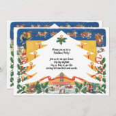 Weihnachtszeit mit dem Weihnachtsmann Einladung (Vorne/Hinten)