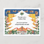 Weihnachtszeit mit dem Weihnachtsmann Postkarte (Vorderseite)