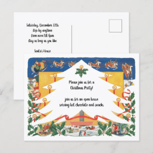 Weihnachtszeit mit dem Weihnachtsmann Postkarte