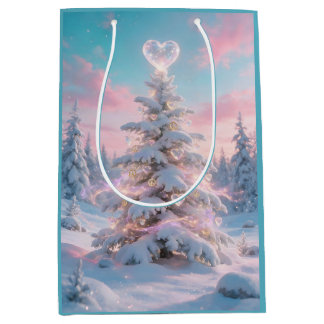 Weihnachtszeit mit Frieden und Liebe Mittlere Geschenktüte