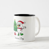 Weihnachtszeit mit unserer Weihnachtszeit-Tasse Zweifarbige Tasse (VorderseiteRechts)