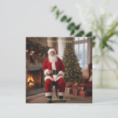 Weihnachtszeit mit Weihnachtsbaum Feiertagskarte (Stehend Vorderseite)