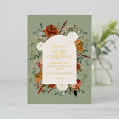 Weihnachtszeit nicht Foto Folien Feiertagskarte (Stehend vorne)