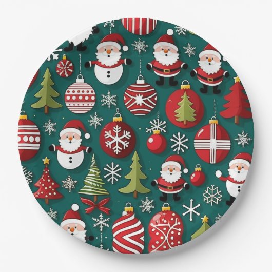 Weihnachtszeit Pappteller (Vorderseite)