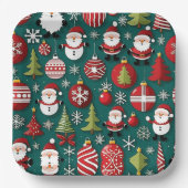 Weihnachtszeit Pappteller (Vorderseite)