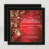 Weihnachtszeit-Party Einladung (Vorne/Hinten)