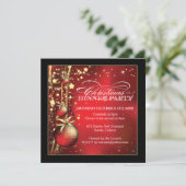 Weihnachtszeit-Party Einladung (Stehend Vorderseite)