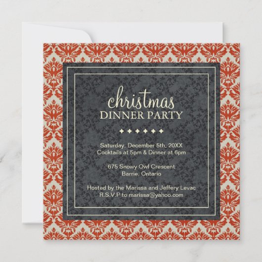Weihnachtszeit-Party Einladung (Vorderseite)