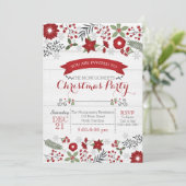 Weihnachtszeit-Party Einladung (Stehend Vorderseite)