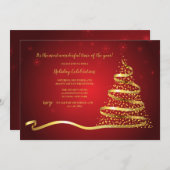 Weihnachtszeit-Party Einladung (Vorne/Hinten)