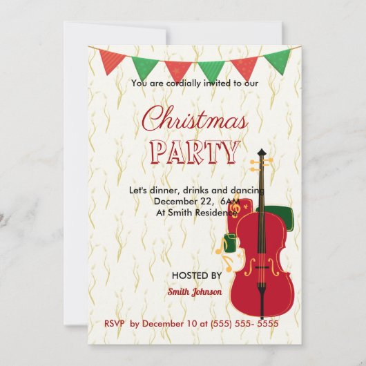 Weihnachtszeit-Party Einladung (Vorderseite)