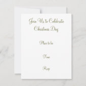 Weihnachtszeit-Party Einladung (Rückseite)