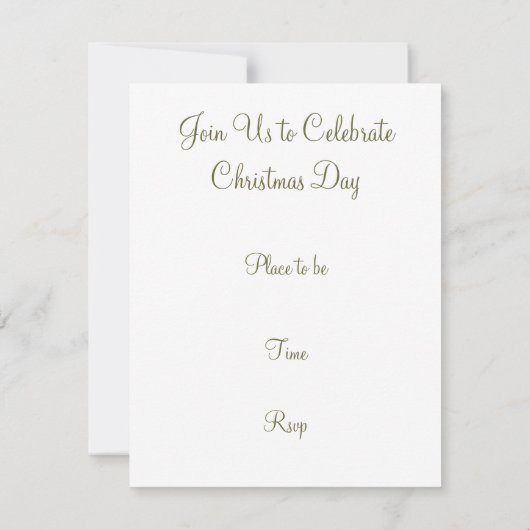 Weihnachtszeit-Party Einladung (Rückseite)