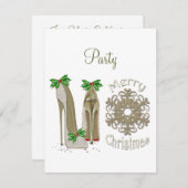 Weihnachtszeit-Party Einladung (Vorne/Hinten)