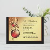 Weihnachtszeit-Party Einladung (Stehend Vorderseite)