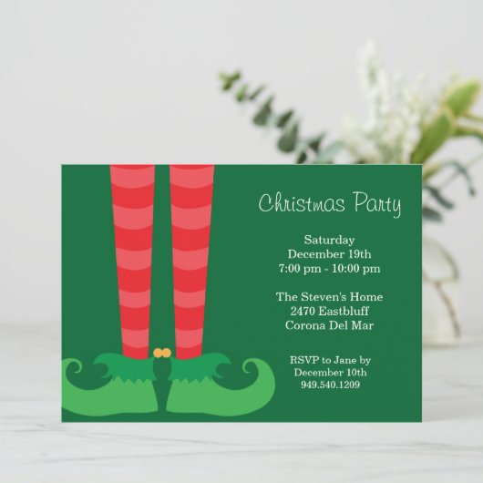 Weihnachtszeit-Party Einladung (Stehend Vorderseite)