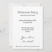 Weihnachtszeit-Party Einladung mit Baum Lila (Rückseite)